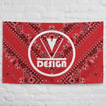 VKD Flag - Lovely Paisley (Red)