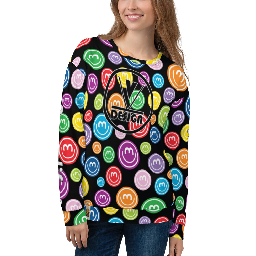 VKD Sweatshirt - Colorful Smiles (Dark) – VK Design Store