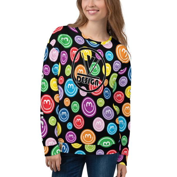 VKD Sweatshirt - Colorful Smiles (Dark) – VK Design Store