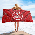 VKD Towel - Lovely Paisley II (Red)