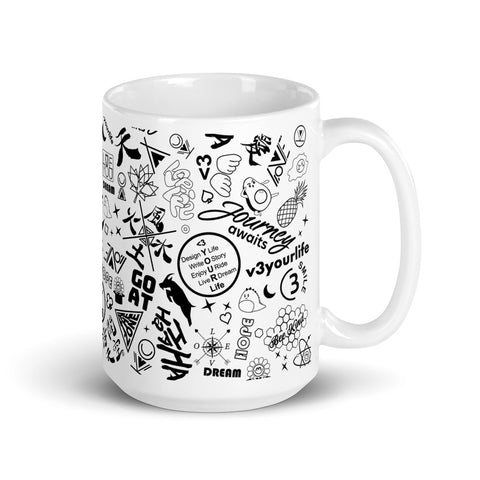 VKD Mug - Joyful Doodle (Large)